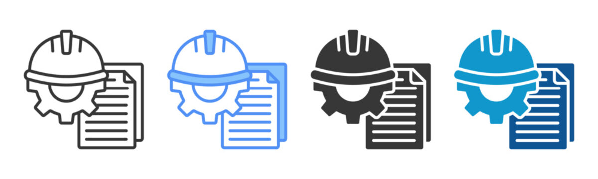 Patent Icon Set Multiple Style Collection