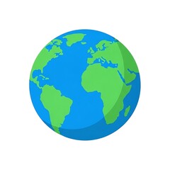 Fototapeta premium 3d minimalist globe with continents on blue