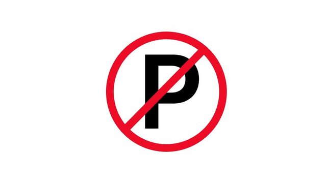 A sign indicates no parking allowed here outdoors