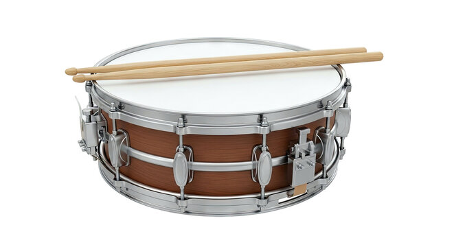 Snare drum with drumsticks