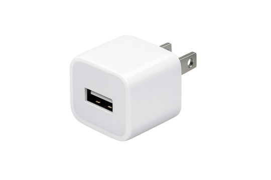 White usb wall charger adapter for electronic devices