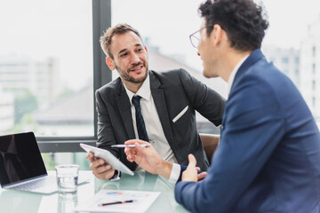 Fototapeta premium Professional business meeting discussion photo