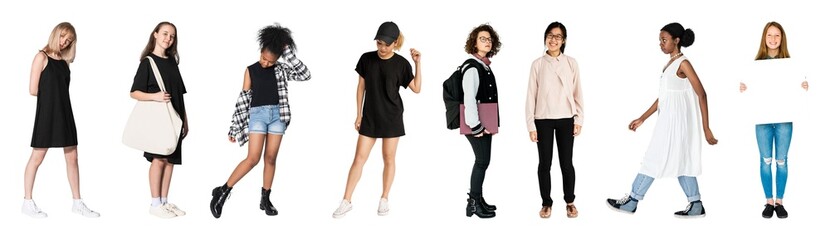 Obraz premium Diverse fashion styles lineup