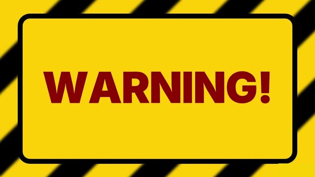Caution sign warns people of danger ahead