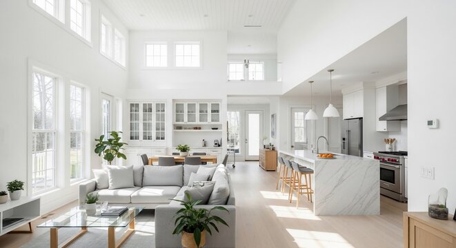 Modern living space interior design