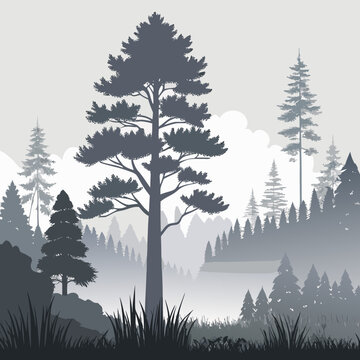 High Contrast Vector Silhouette of a Tall Detailed Figure in Minimal Graphic Style