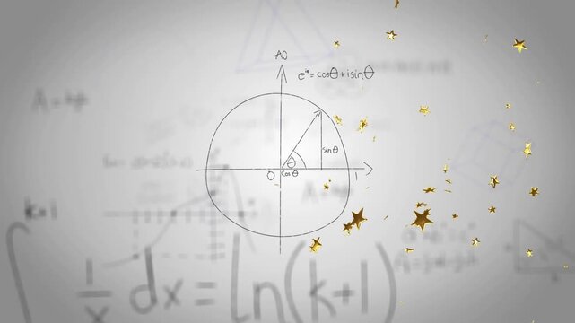 Golden stars entering from right revealing unit-circle shifting to parabola, educating designers