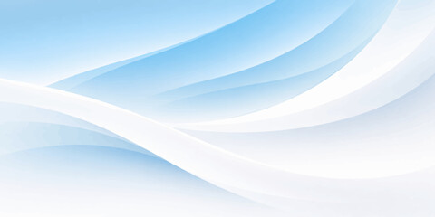 Obraz premium A futuristic digital wallpaper featuring an abstract blue wave design with smooth gradient curves and a flowing light texture for a modern technology backdrop