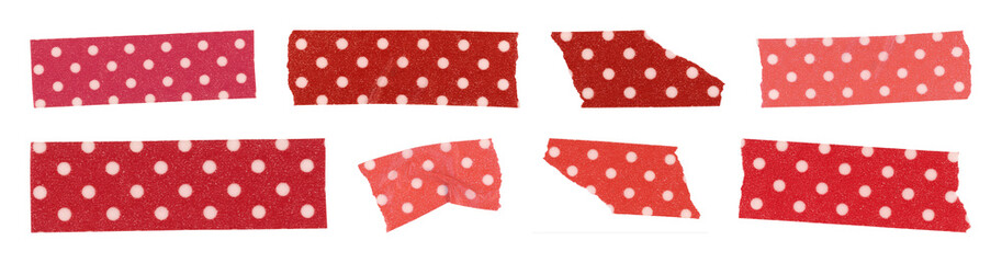 PNG Polka dot red tape collection on transparent background © Rawpixel.com