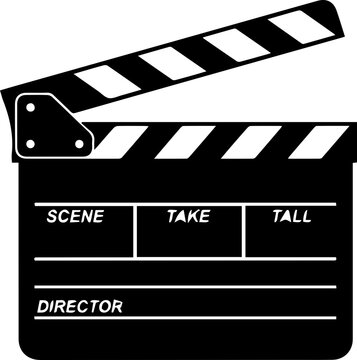 Action slate with open clapboard for film production, ready to capture cinematic moments and direct your next masterpiece.