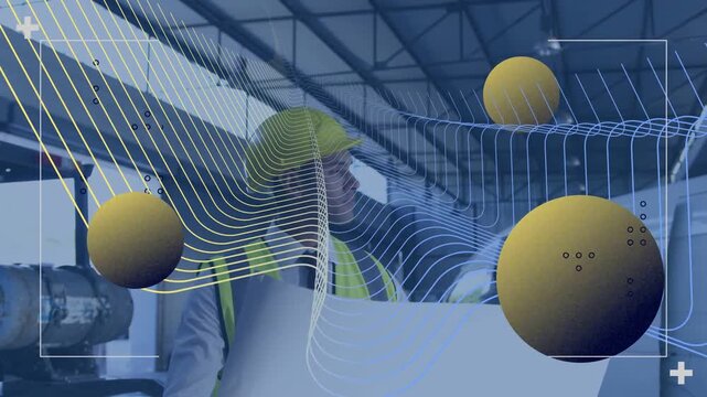 Site supervisor scanning blueprint for construction, causing overlays partly covering him and van