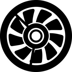 Obraz premium Sleek modern car wheel rim design, representing automotive performance, innovation, and precision engineering in transportation
