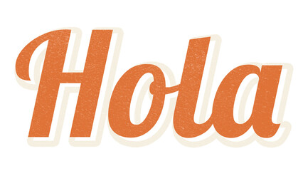 Retro word hola typography design element © Rawpixel.com