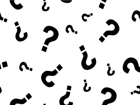 Question Mark Seamless Pattern Icons Design Stock Vector