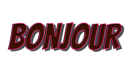 Bonjour retro style png typography © Rawpixel.com