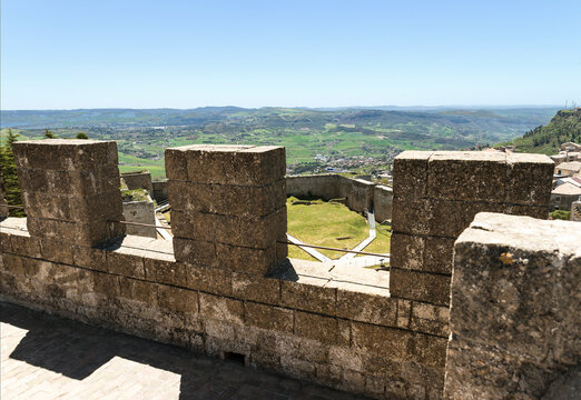 Architectural Sights of The Lombardy Castle (Castello di Lombardia) in Enna, Sicily, Italy. (III).