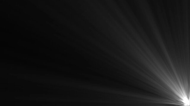 Bright light rays shining from corner.