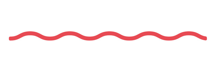 Red squiggle line png sticker, transparent background © Rawpixel.com