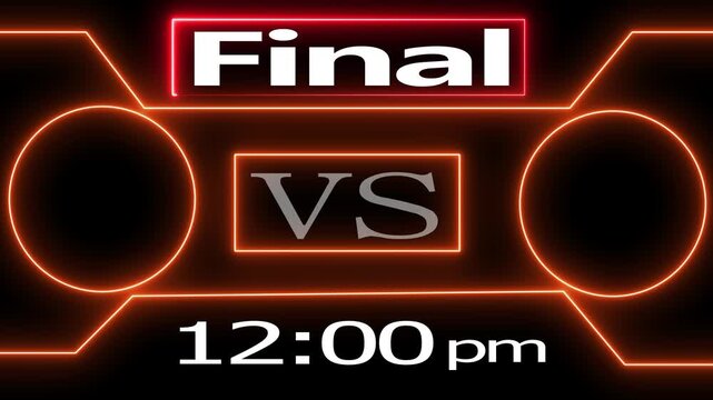 Match vs final digital timer animation.