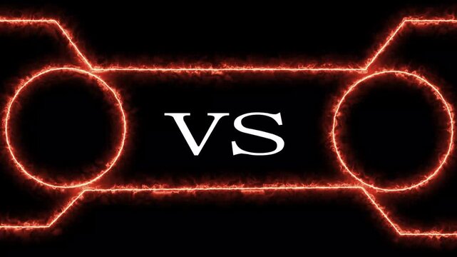 Dynamic vs screen with fiery glowing border.