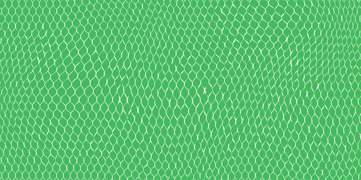 Abstract green background with white mesh pattern, forming a flowing geometric net design.