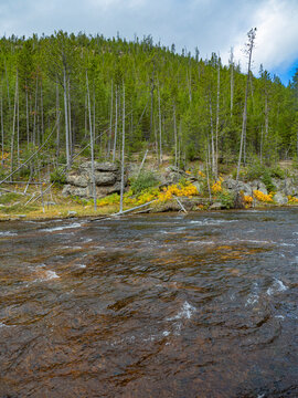 Thermal landscape at Yellowstone National Park.