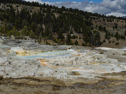 Thermal landscape at Yellowstone National Park.