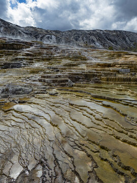 Thermal landscape at Yellowstone National Park.
