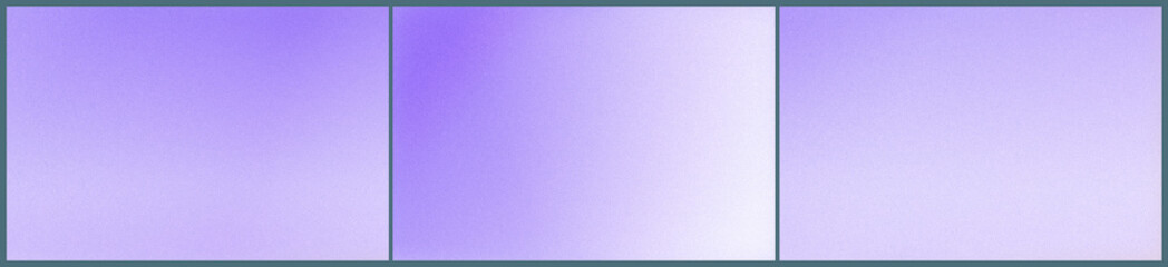 Fototapeta premium Three lavender gradient panels aligned in a teal frame create a gentle, modern triptych ideal for website headers, social banners, and feminine branding or wellness designs.