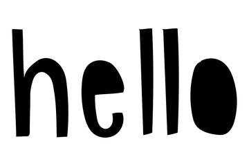 Black hello greetings typography design element © Rawpixel.com