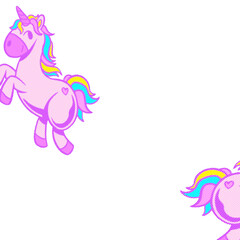 Obraz premium Png colorful purple unicorn dreamy pattern