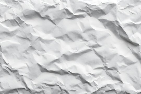 Crumpled White Paper Texture Background.