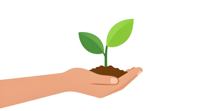 hand, plant, seedling, sprout, leaf, leaves, green, nature, eco, ecology, environment, sustainability, growth, nurture, care, support, protection, save, earth, natural, organic, garden, gardening, agr