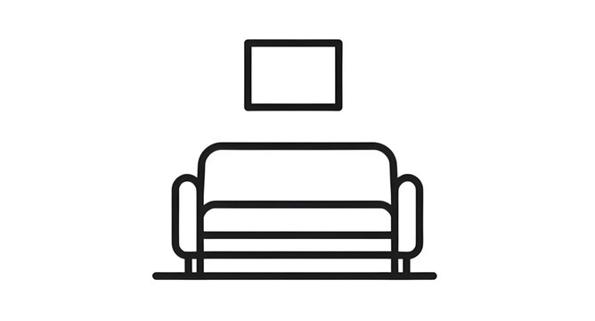 sofa icon, table icon, sofa line art, table line art, furniture icon, furniture line art, sofa illustration, table illustration, couch icon, living room furniture, interior design icon, home furniture