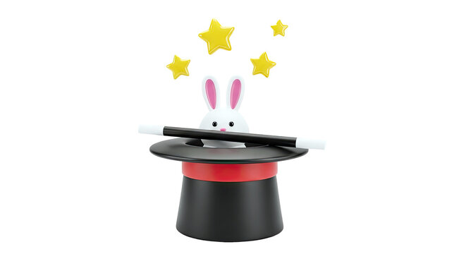 Magic Hat with Bunny and Wand