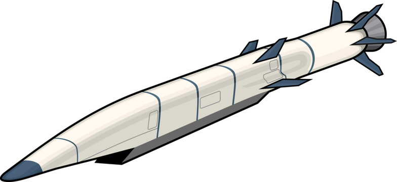 Hypersonic cruise missile 3M22 Zircon - vector illustration