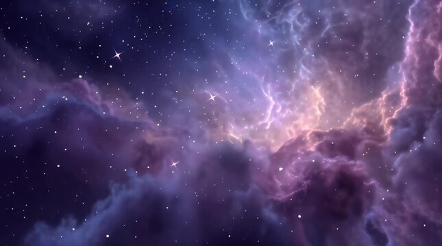 Abstrack Galaxy With Particle Backgroun in Space