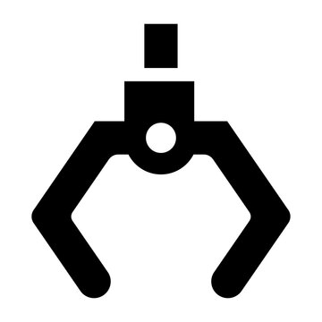 Robot claw png flat icon, transparent background