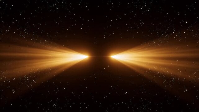 Cosmic light beams in space