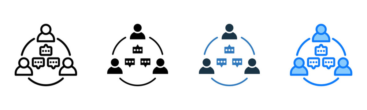 Communication icon multiple style 