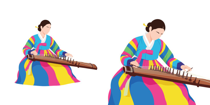 picture of a woman playing the kecapi