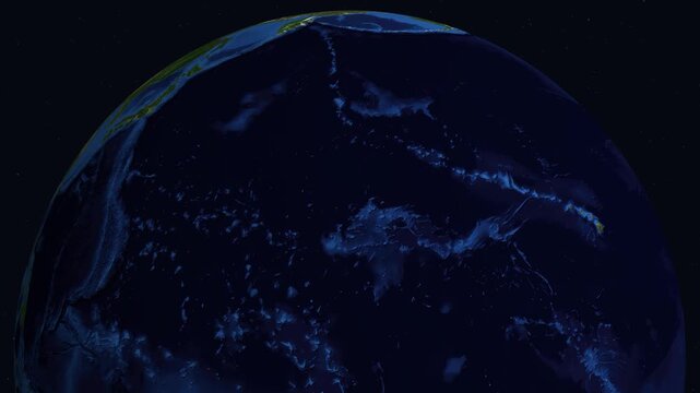Satellite Zoom Animation from Space to Cairo Egypt at Night