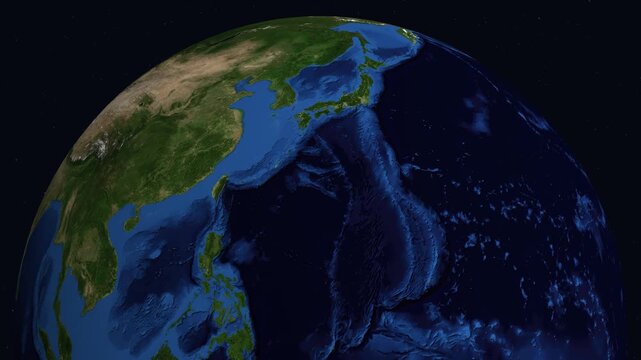 Satellite Zoom Into Middle East Night Lights Centered on Jerusalem