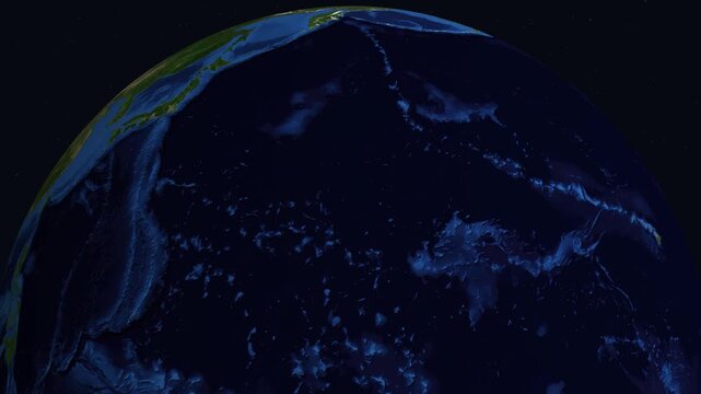 Satellite Zoom From Outer Space To Night City Lights Of Jerusalem Israel