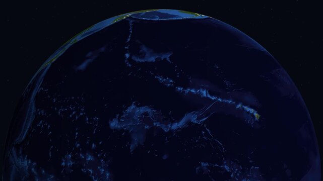 Cinematic Zoom From Outer Space to Baghdad Iraq at Night
