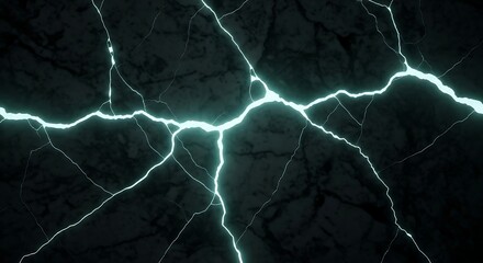 Glowing electric crackles on dark cracked surface natural phenomenon