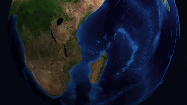 Satellite Zoom Animation into Brazil at Night Highlighting Major Cities