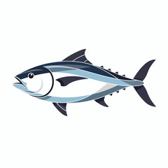 Obraz premium Cartoon tuna showing a marine animal with fins and scales