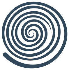Obraz premium Hypnotic Spiral Design with Revolving Concentric Circles in Dark Teal Blue on White Background