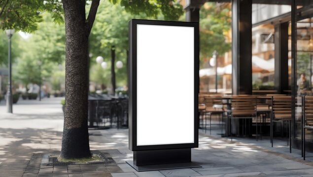 Stand Mock up Menu frame tent card blurred background design key visual layout 